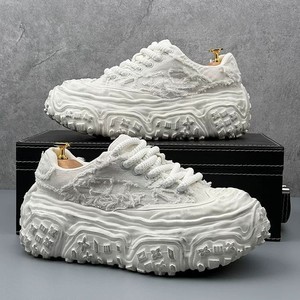 2026 Summer New Fashion Retro Trend Leather Pattern Casual Shoes Thick Bottom Heightened Anti-Slip Walking Shoes - Product Image 2