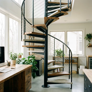 Escalera de Caracol de Acero Inoxidable, Estructura Firme y Resistente para Exteriores de Villas, Altura Fija, Producto Personalizado - Product Image 2