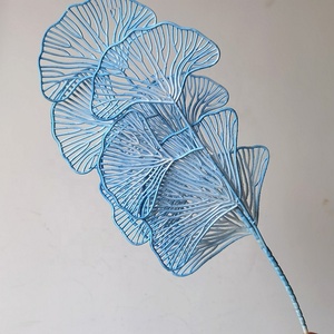 Fleur de <span class=keywords><strong>biloba</strong></span> artificielle, 1 pièce, feuilles de haute qualité, ventilateur de <span class=keywords><strong>ginkgo</strong></span> pour décoration de maison, vente en gros - Product Image 5