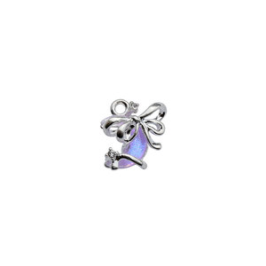 Pendentif demi-lune rétro en alliage plaqué pour la fabrication de boucles d'oreilles, composants de bijoux, bleu, rose, violet, blanc - Product Image 5