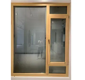 Penjoy High Quality Aluminum Clad Wood Window With Triple Glazed Windows Tilt And Turn Windows