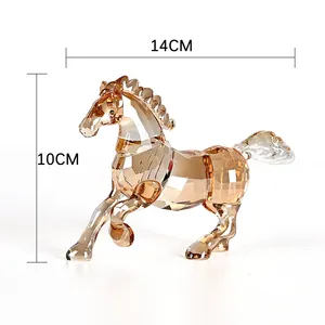 JY cavallo di cristallo verniciato in cristallo K9 di dimensioni personalizzate all'ingrosso con confezione regalo