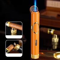 Nouvel allume-cigare au butane trois en un multifonctionnel à grande puissance de feu torche en métal de style design classique avec perceuse à cigares