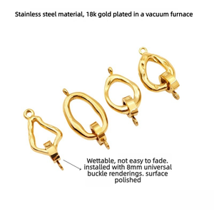 Colgante de Perla y Cristal |   Conector Decorativo de Acero Inoxidable con Recubrimiento PVD de 18K para Fabricación de Joyería, Pulseras y Collares - Product Image 3