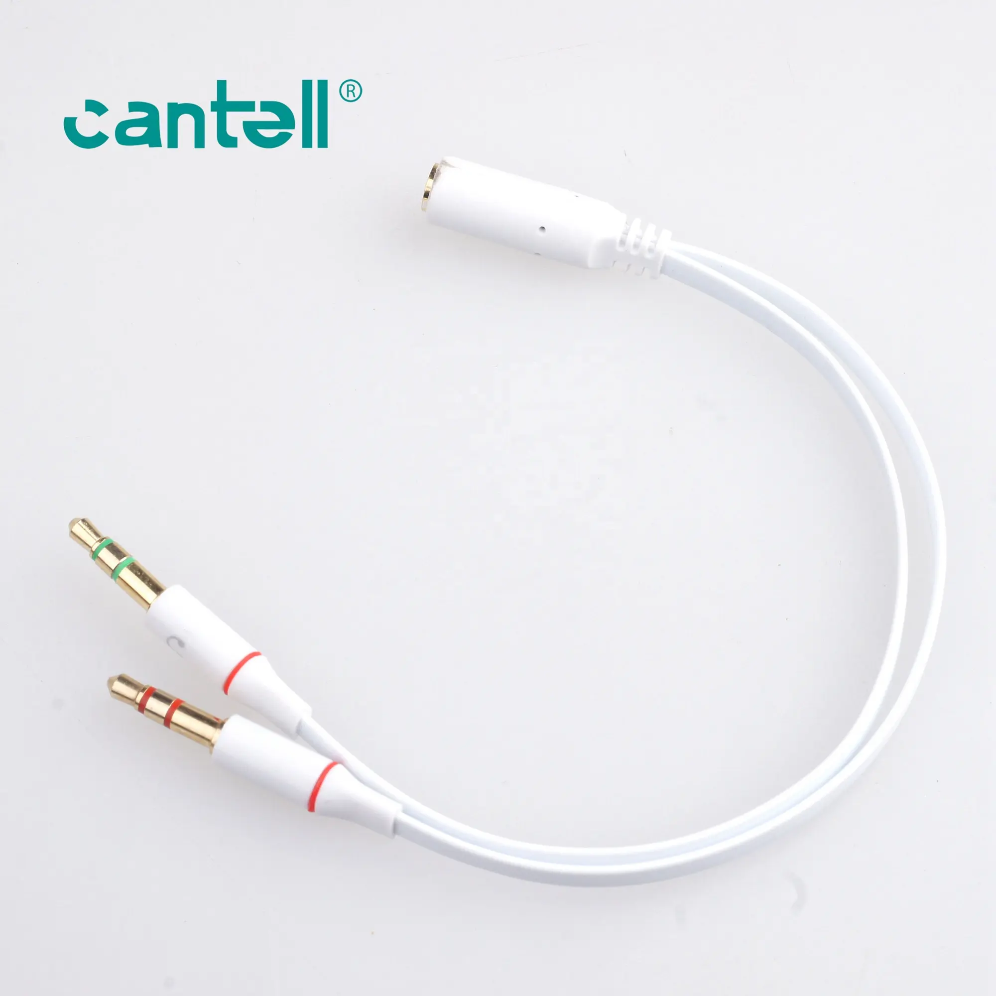 Headphone Splitter for Computer 3.5mm Female to 2 Dual 3.5mm Male Headphone Mic Audio Splitter Cable