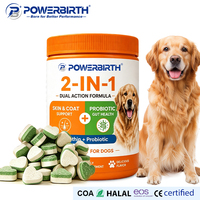 Prébiotique Probiotique pour Chien en Poudre à Mâcher, Supplément Champignon pour Chats et Chiens, Probiotiques pour Animaux en Tube, Calcium Oméga 3, Friandise Tendre pour la Peau