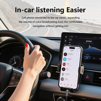 Câble audio stéréo Hi-Fi 1,5 m 3,5 mm, fil tressé anti-nœuds pour connexion ordinateur, téléphone, smartphone, iPhone, haut-parleur