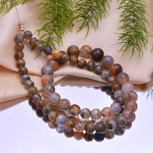 Súper increíble Natural Multi Sunstone suave forma redonda 16 pulgadas cuentas de piedras preciosas Strand uso para hacer joyería collar pendientes - Product Image 4