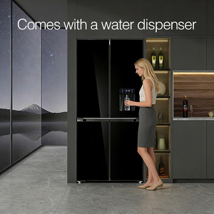 Refrigerador <span class=keywords><strong>de</strong></span> 4 Puertas con Panel <span class=keywords><strong>de</strong></span> Vidrio <span class=keywords><strong>de</strong></span> 520 L, Puerta Francesa, <span class=keywords><strong>Inverter</strong></span>, Sin Escarcha, Acero Inoxidable, con <span class=keywords><strong>Dispensador</strong></span> <span class=keywords><strong>de</strong></span> <span class=keywords><strong>Agua</strong></span> y LED - Product Image 1