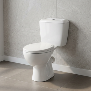 Inodoro de Cerámica de Dos Piezas con Sifón de Diseño Moderno y Doble Descarga, Conjunto de Inodoro WC de Acoplamiento Cercano en Oferta - Product Image 4