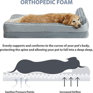 Deluxe Orthopedic Dog Bed for Large & Medium Dogs, Four-Seasons Breathable <b>Pet</b> <b>Sofa</b> Bed Washable Rectangular Soft Cat & Dog - Product Image 2