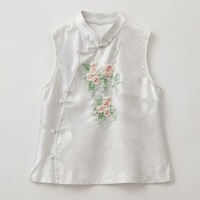 Nouveau Gilet Chinois Kesi Brodé à la Main pour Femme, Coupe Ample, Sans Manches, Style Rétro Élégant, Vêtement d'Extérieur