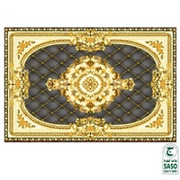 GUCI Médaillon en céramique de luxe Tapis lumineux avec lumière fluorescente Carrelage de sol en porcelaine antidérapant et isolant thermique