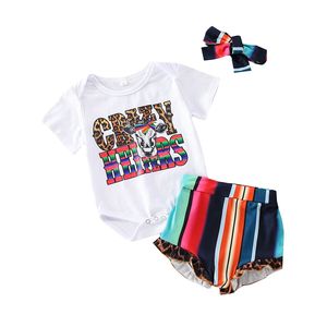 Ensembles de vêtements pour fillettes personnalisés, haut à manches courtes avec bloomers taille haute, tenues pour bébés filles - Product Image 3