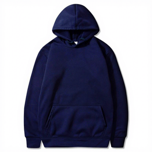 เสื้อสเวตเชิ้ตมีฮู้ดผู้ชาย สีพื้น สวมใส่สบายๆ ในฤดูใบไม้ร่วง ทรงปกติ แขนยาว ผ้าถักขนแกะ ดีไซน์มีกระเป๋า - Product Image 1