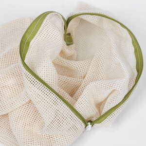Eco-Friendly 100% Cotton 120gsm Mesh <b>Net</b> Custom Color Foldable 30x40cm Natural <b>Laundry</b> Storage Washing <b>Bag</b> Home/School/Travel - Product Image 3