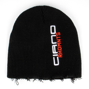 Gorro de Invierno Térmico Personalizado con Logotipo Bordado, Tejido Waffle, Estilo Urbano, Sin Puño, Gorro Tipo Beanie - Product Image 1