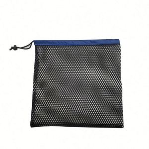 Black Mesh Drawstring Mini Nylon Net Bag With Drawstrings Zipper Small <b>Travel</b> Stuff Bags <b>Gifts</b> - Product Image 2