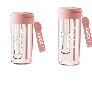 Bouteille d'eau en plastique Lucky avec paille 500 ml sans BPA, tasse pour étudiant, idéale pour l'école et la randonnée, design mignon - Product Image 1