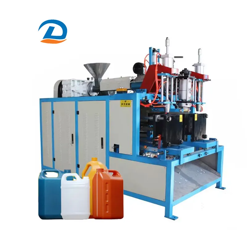 Mesin cetak tiup ekstrusi dapat ditumpuk botol plastik HDPE produksi otomatis penuh mesin cetak tiup JerryCan