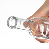 Botol Anggur Kaca Vintage 750ml, Botol Kaca Kosong untuk Pajangan & Koleksi Whiskey