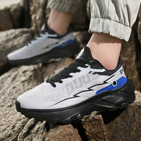 Chaussures de sport décontractées unisexe grande taille pour le printemps, absorbant les chocs, pour la course sur sentier, avec doublure en maille et tige synthétique en EVA