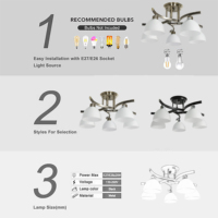 Lustre SkyCam de style traditionnel moderne E27 E26, lampe décorative, éclairage de plafond intérieur