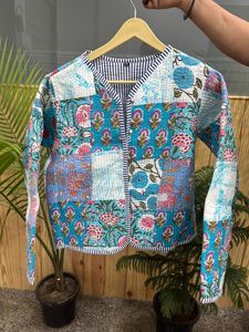 High Quality Cotton Women's <b>Quilted</b> <b>Jacket</b> Block Printed Boho Style <b>Quilted</b> Handmade <b>Jackets</b>, Button Closer <b>Jacket</b> for Wholesale - Product Image 3