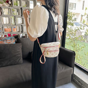 Sac de taille multifonctionnel en PU pour femmes avec motifs géométriques, tendance, portable et décontracté, mini sac de poitrine pour téléphone portable - Product Image 2