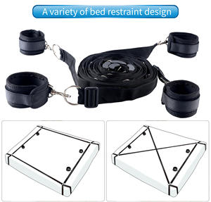 Handboeien Fetisj Bed Terughoudendheid Kit <span class=keywords><strong>Sex</strong></span> Bdsm Bondage Lederen Pak Dominatrix Volwassen Seksspeeltje Voor Paar Vrouwen Sm Seks Volwassen Spelletjes - Product Image 3