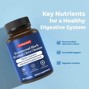 OEM Elimination Detox dukungan usus kapsul suplemen pil Artichoke biji labu Wormwood hitam Walnut cengkeh Cleansing - Product Image 5