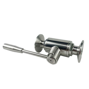 Válvula de Bola Sanitaria Kingston Tipo Abrazadera, Acero Inoxidable 304, Manija Redonda, Pasante Recto, Grado Alimenticio - Product Image 2