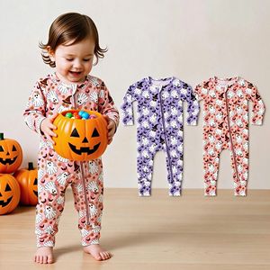 Bodys de Bebé 100% Fibra de Bambú, Rompers Personalizados con Estampado, Disfraces Unisex de Otoño para <span class=keywords><strong>Halloween</strong></span>, Pijamas Ecológicos con Cierre para Recién Nacidos - Product Image 1