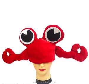 Nouveaux arrivants 2018 drôle parti chapeaux d'animaux en peluche crabe rouge chapeau pour <span class=keywords><strong>bonne</strong></span> <span class=keywords><strong>année</strong></span> MFJ-0093 - Product Image 4