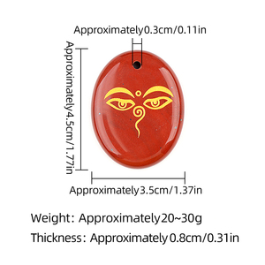 Amuleto de Protección de Piedra Semipreciosa Natural, Amuleto de <span class=keywords><strong>Tercer</strong></span> <span class=keywords><strong>Ojo</strong></span>, Amuleto de Ojos que Todo lo Ven, Talismán de Positividad de Buda, Colgante - Product Image 6