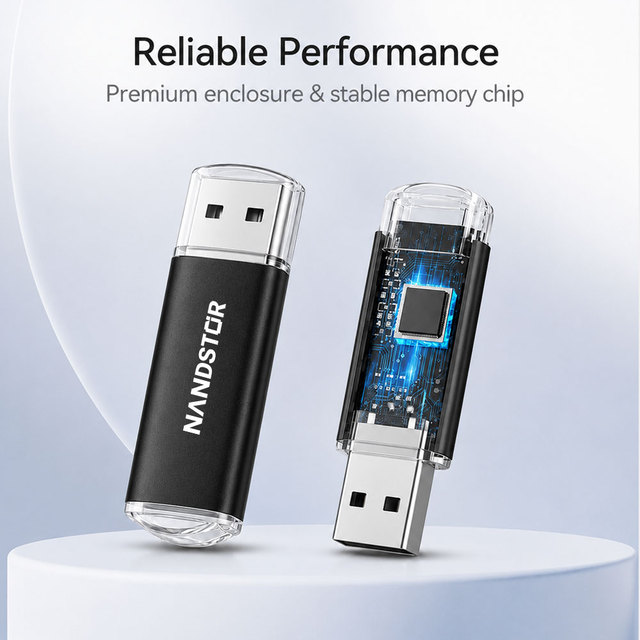 Nandstor USB 3.0 Flash Drive with Custom Logo  8GB/32GB/16GB/64G Metal Pendrive Wholesale Usb 3.0 Flash Drive 32gb for Laptop