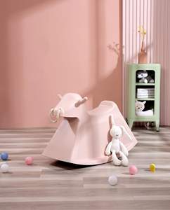 Chaise berçante d'animal de dessin animé pour enfants de conception nordique pour le salon d'appartement - Product Image 3