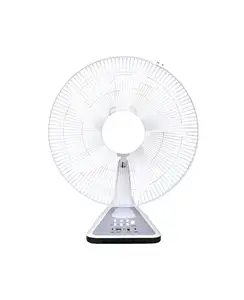 30W 12 Volt high speed Good Quality Family medium size 16 inches Rechargeable table fan cheap price with LED light