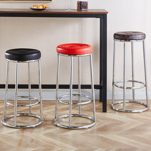 Tabouret <span class=keywords><strong>de</strong></span> <span class=keywords><strong>bar</strong></span> haut <span class=keywords><strong>de</strong></span> gamme à structure métallique surélevée, design moderne, pour salle <span class=keywords><strong>de</strong></span> jeux, café, salon <span class=keywords><strong>de</strong></span> thé, usage commercial - Product Image 1