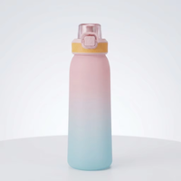 Bouteille anti-fuite avec options de parfum, couvercle à clapet, paille intégrée pour boire directement – Idéale pour l'école, le cyclisme, le camping, la gym, les cadeaux, la maison et l'extérieur