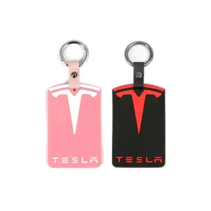 New design waterproof car key holder 4 colors silicone cute and cool car key card case for tesla model 3/y