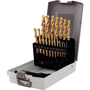 KS TOOLS Jeu de forets hélicoïdaux HSS-TiN dans coffret plastique 19 pcs 1-10mm - Product Image 1