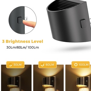 Mini veilleuse à détecteur de mouvement à brancher, LED noire, lumière blanche chaude, veilleuses activées par le mouvement pour couloir, chambre à coucher - Product Image 5