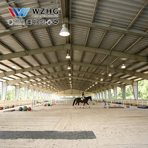 Structure de bâtiment d'arène équestre préfabriquée sur mesure avec une grande structure en acier pour projets d'équitation professionnelle - Product Image 1