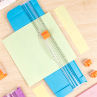 Cortador de Papel Manual A4 con Base de Plástico, Cortador de Papel Portátil y Seguro para Estudiantes, Oficina, Manualidades, Venta al por Mayor
