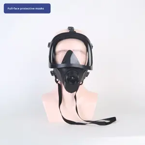 Produsen penjualan langsung masker Gas wajah penuh silikon dapat digunakan kembali Filter kimia <span class=keywords><strong>Respirator</strong></span> perlindungan asap pemadam kebakaran darurat - Product Image 5