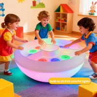 Mesa de Aprendizaje Sensorial Computarizada Educativa para Niños - Diseño Moderno con Luces LED, para Escuela, Dormitorio y Uso en Exteriores, Material PE Resistente