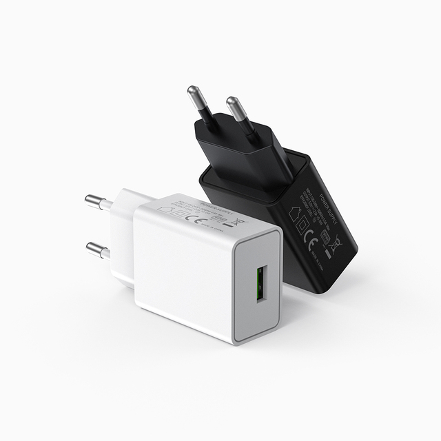 QC2.0 Type-C Wall Charger 10W 5V2A OVP Protection Eco-Friendly ABS/PC Universal Adapter Charger for Mobile Phones Smart Devices