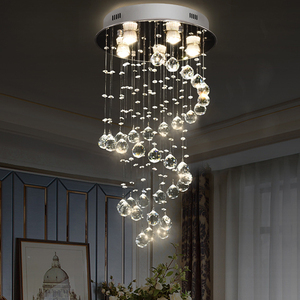 Lámpara colgante <span class=keywords><strong>de</strong></span> techo redonda para <span class=keywords><strong>escalera</strong></span> <span class=keywords><strong>de</strong></span> hotel, candelabros <span class=keywords><strong>de</strong></span> cristal para sala <span class=keywords><strong>de</strong></span> estar, led moderna, vintage, <span class=keywords><strong>de</strong></span> lujo - Product Image 4