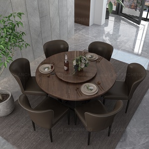 <span class=keywords><strong>Mesa</strong></span> de comedor redonda de madera escandinava, <span class=keywords><strong>4</strong></span> <span class=keywords><strong>sillas</strong></span>, <span class=keywords><strong>precio</strong></span>, restaurante - Product Image 5
